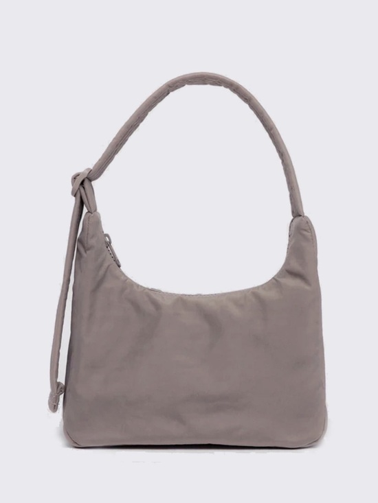 BAGGU Handbags - BAGGU Mini Nylon Shoulder Bag in Dovr (Gray Taupe)